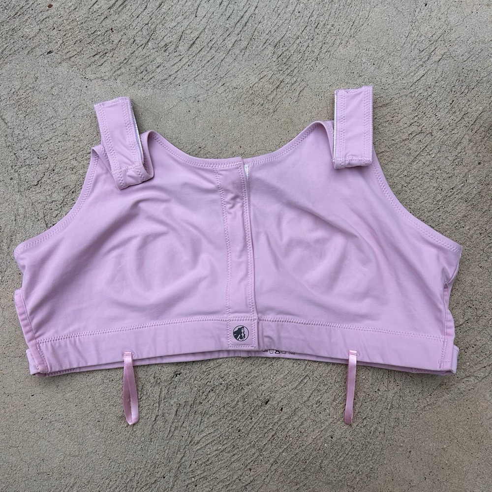 MASTHEAD Elizabeth Pink Surgical Bra XLarge Adjustable Hook &Loop Straps